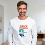 Vignette de Pyjama Légende, Mari et Père avec texte personnalisé