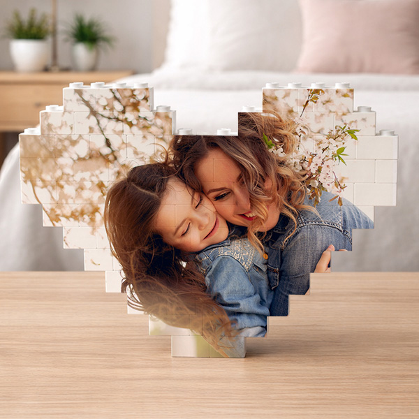 Puzzle Cœur pour Maman avec Photos personnalisées