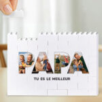 Vignette de Puzzle Papa avec Photos et Texte Personnalisé
