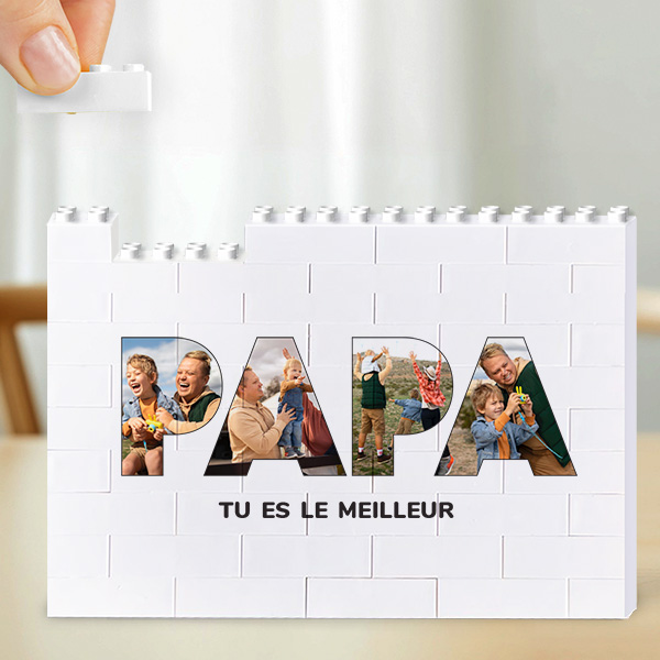 Puzzle Papa avec Photos et Texte Personnalisé