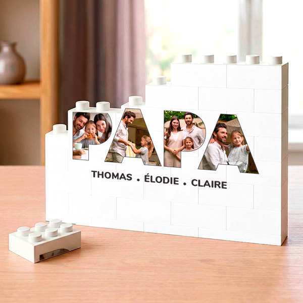 Puzzle Papa avec Photos et Texte Personnalisé