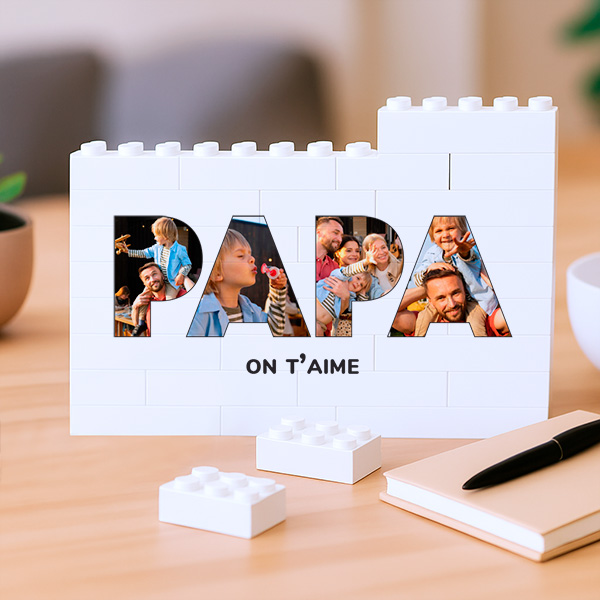 Puzzle Papa avec Photos et Texte Personnalisé
