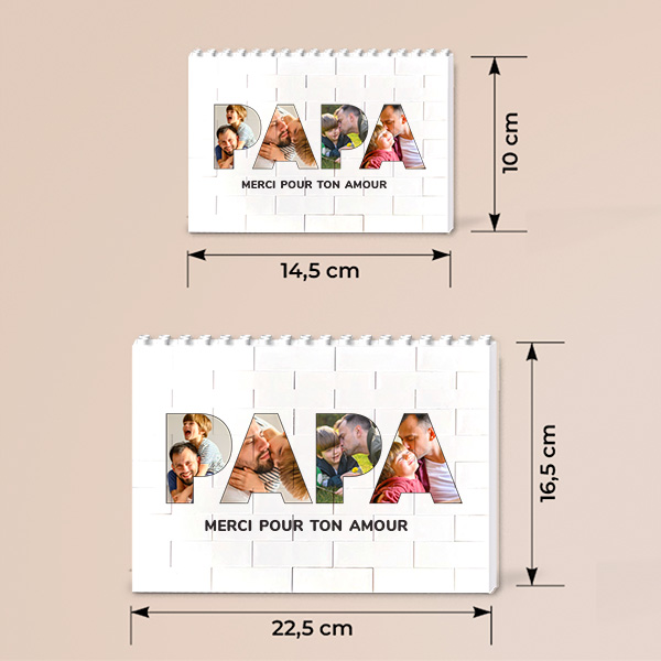 Puzzle Papa avec Photos et Texte Personnalisé