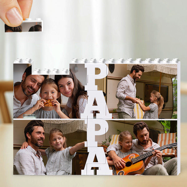 Puzzle Papa Vertical avec Photos Personnalisées
