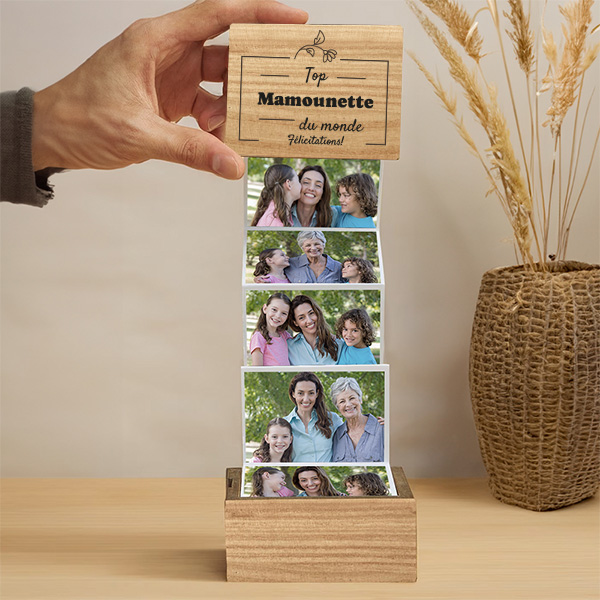 Boîte à Photos Accordéon Le Meilleur du Monde avec Texte personnalisé