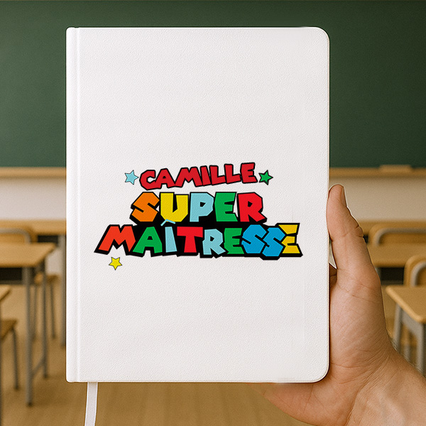 Carnet Super Maîtresse avec Prénoms personnalisés