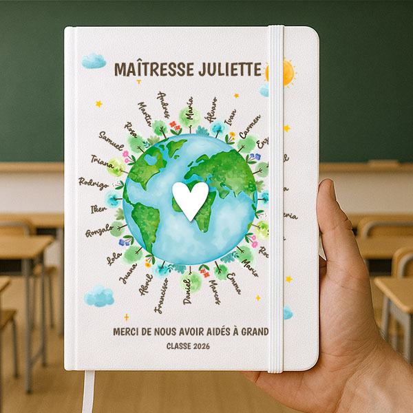 Carnet Planète avec Prénoms personnalisés