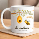 Vignette de Mug pour Enseignants avec Petites Abeilles et Prénoms personnalisés