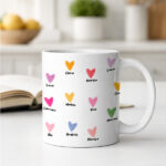 Vignette de Mug pour Enseignants avec Cœurs et Photo personnalisée