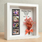Vignette de Cadre avec Fleurs Style Pellicule avec Photos personnalisées