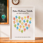 Vignette de Poster pour Enseignants avec Mains et Prénoms personnalisés