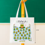 Vignette de Tote Bag avec Petites Grenouilles et Prénoms personnalisés