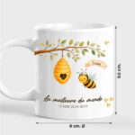 Vignette de Mug pour Enseignants avec Petites Abeilles et Prénoms personnalisés