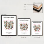Vignette de Poster Pomme pour Enseignants avec Photos Polaroid personnalisées