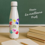 Vignette de Bouteille Mains Colorées avec Prénoms et Texte personnalisée