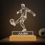 Vignette de Lampe Joueur de Football avec Prénom personnalisée