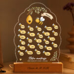 Vignette de Lampe pour Maîtresse avec Petites Abeilles et Prénoms personnalisés