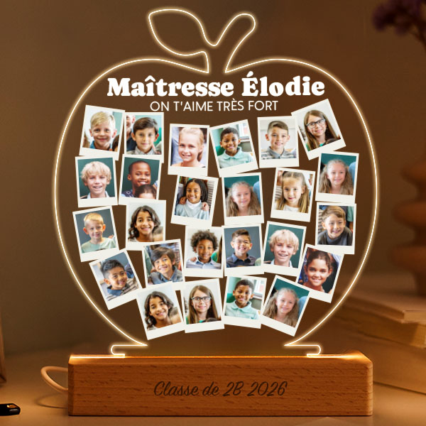 Lampe Pommes avec Photos Polaroid personnalisées