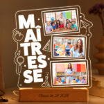 Lampe pour Enseignant avec 3 Photos personnalisées Vignette de Lampe pour Enseignant avec 3 Photos personnalisées