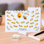 Vignette de Puzzle de Blocs avec Petites Abeilles et Prénoms personnalisés