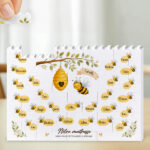 Puzzle de Blocs avec Petites Abeilles et Prénoms personnalisés Vignette de Puzzle de Blocs avec Petites Abeilles et Prénoms personnalisés