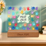 Vignette de Plaque Mains avec Prénoms et Texte personnalisée