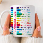 Vignette de Tasse Crayons de Couleur avec Prénoms personnalisée