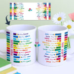 Vignette de Tasse Crayons de Couleur avec Prénoms personnalisée