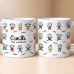 Vignette de Mug avec Petits Personnages et Prénoms personnalisés