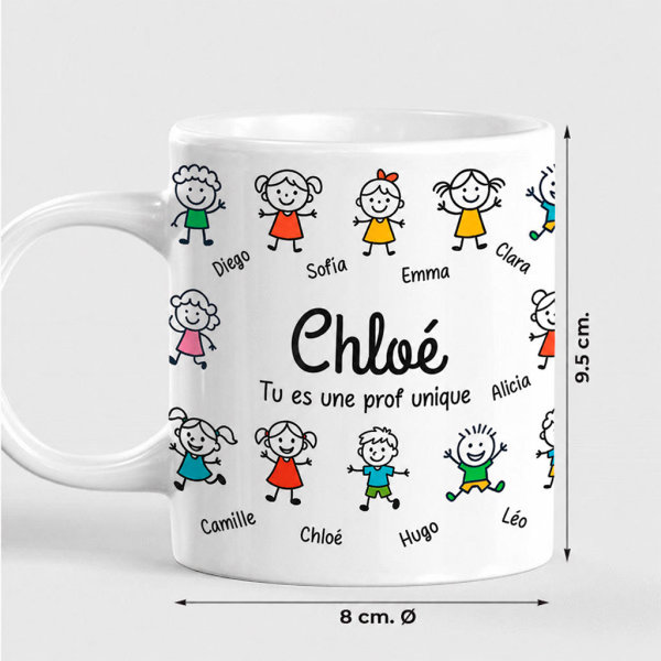 Mug avec Petits Personnages et Prénoms personnalisés