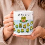 Vignette de Mug pour enseignants avec Petites Grenouilles et Prénoms personnalisés
