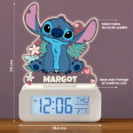 Vignette de Réveil Stitch avec Lumière et Prénom Personnalisé