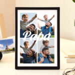 Vignette de Plaque Papa personnalisée avec 4 photos