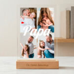Vignette de Plaque Papa personnalisée avec 4 photos