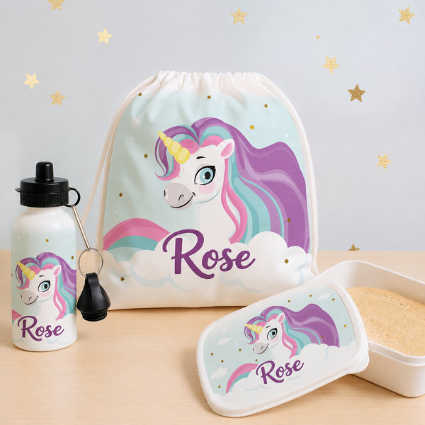 Pack Scolaire Enfant Licorne personnalisé