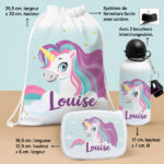 Vignette de Pack Scolaire Enfant Licorne personnalisé