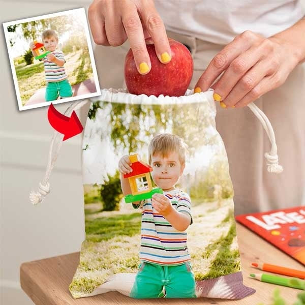 Sac à Goûter Enfant personnalisé avec Photo