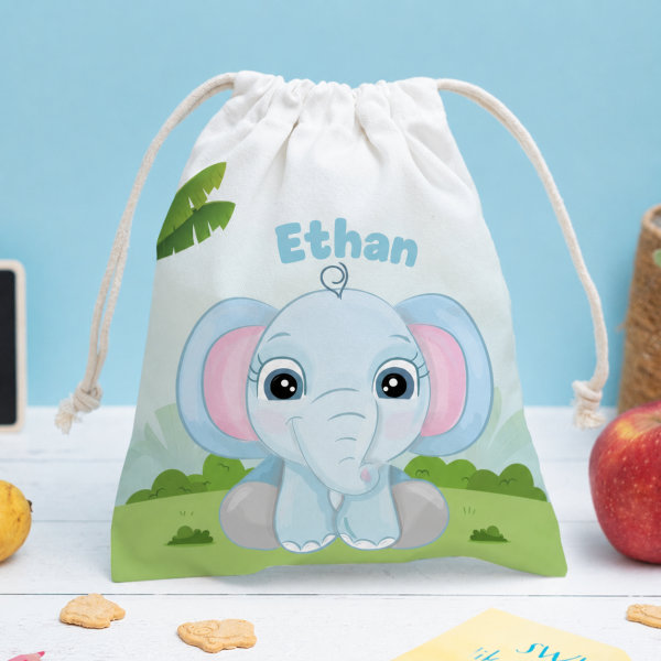 Sac à Goûter Enfant Animaux de la Jungle personnalisé