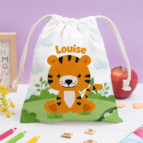 Sac à Goûter Enfant Animaux de la Jungle personnalisé