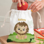 Vignette de Sac à Goûter Enfant Animaux de la Jungle personnalisé