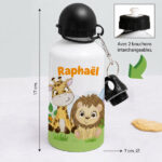 Vignette de Bouteille Enfant Animaux de la Jungle personnalisée