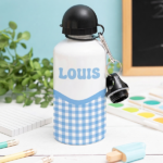 Bouteille Enfant Carreaux personnalisée Vignette de Bouteille Enfant Carreaux personnalisée