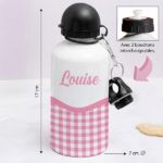 Vignette de Bouteille Enfant Carreaux personnalisée