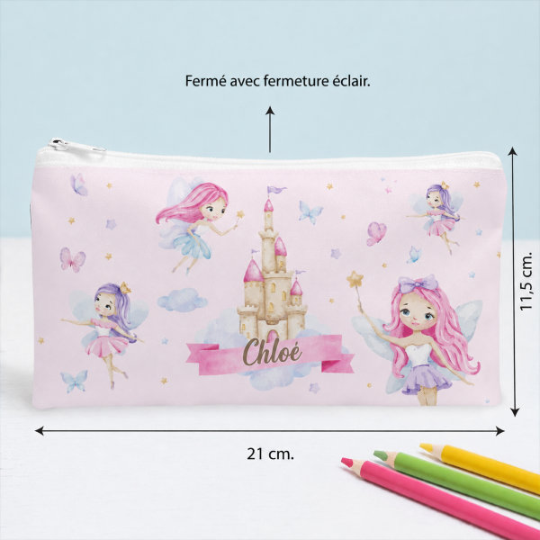 Trousse Scolaire Enfant Fées personnalisée