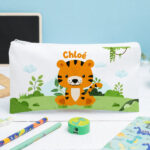 Vignette de Trousse Scolaire Enfant Animaux de la Jungle personnalisée