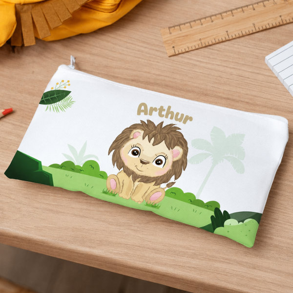 Trousse Scolaire Enfant Animaux de la Jungle personnalisée