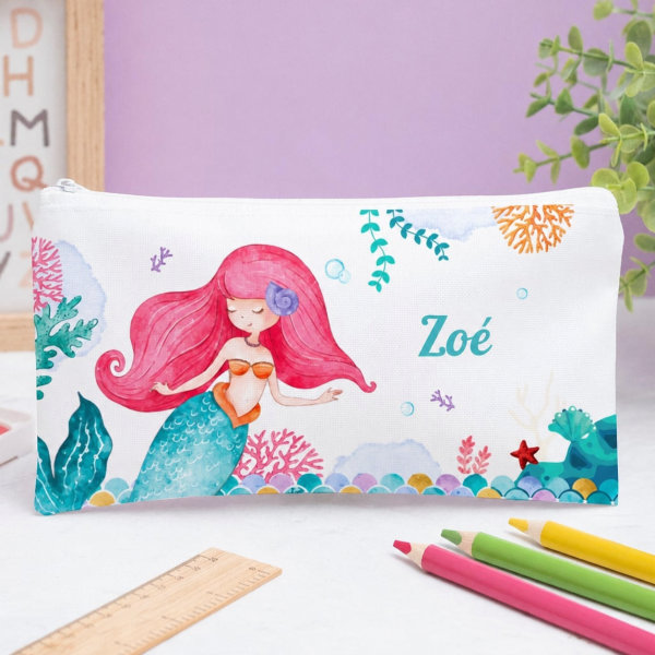 Trousse Scolaire Enfant Petite Sirène personnalisée