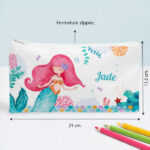 Vignette de Trousse Scolaire Enfant Petite Sirène personnalisée