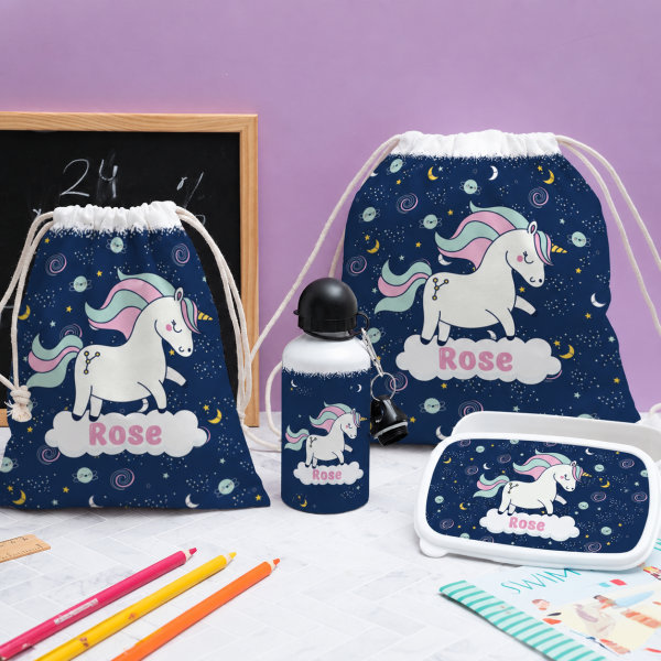 Trousse Scolaire Enfant Licornes personnalisée
