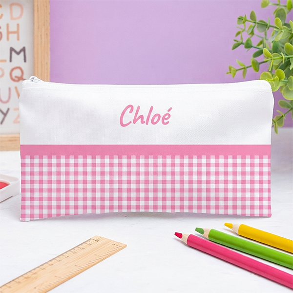 Trousse Scolaire Enfant Carreaux personnalisée